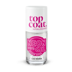 Top coat neon efeito gel hipoalergênico